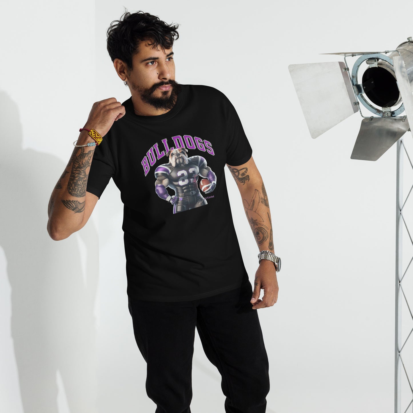 Bulldog Football Tee Men’s premium heavyweight tee