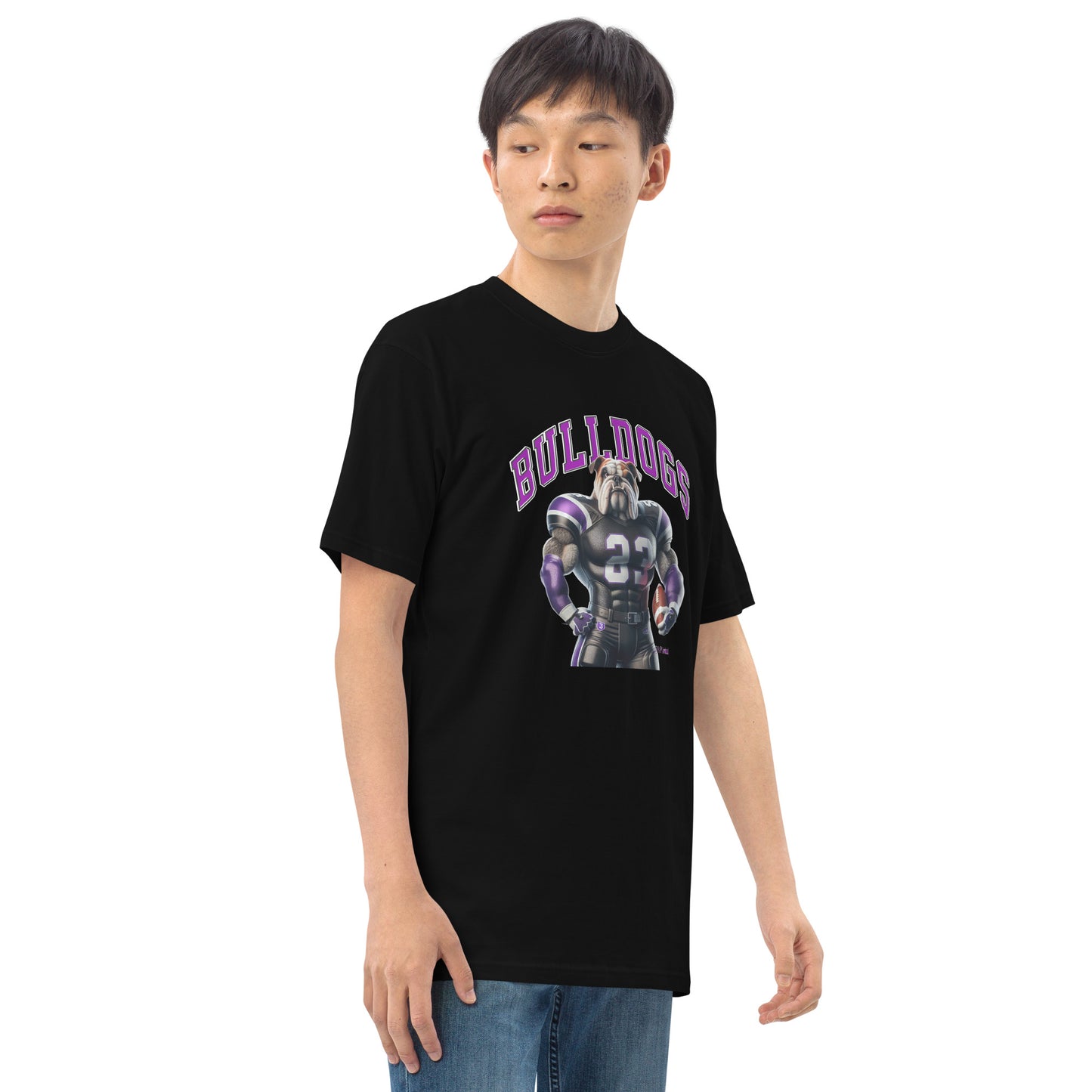 Bulldog Football Tee Men’s premium heavyweight tee