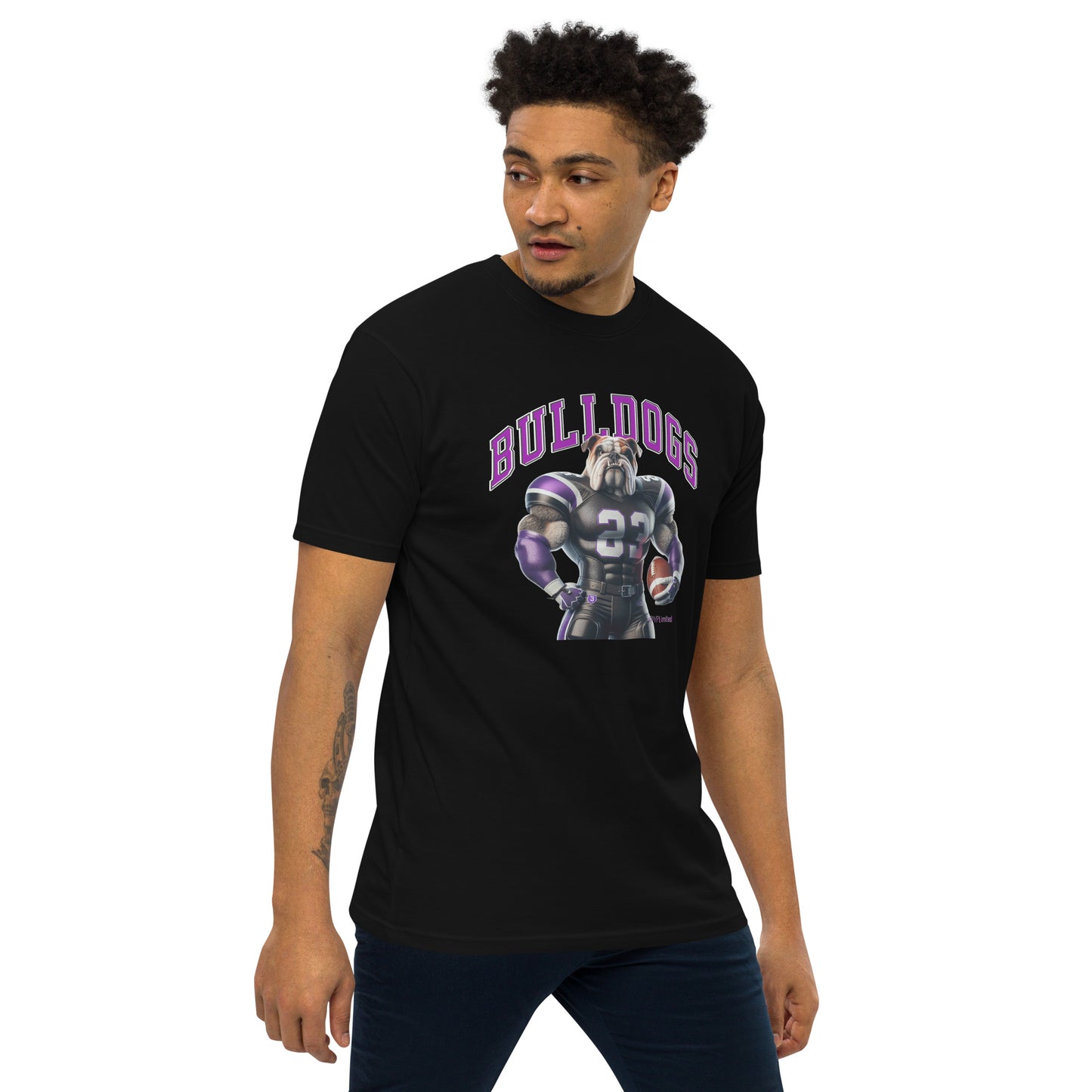 Bulldog Football Tee Men’s premium heavyweight tee