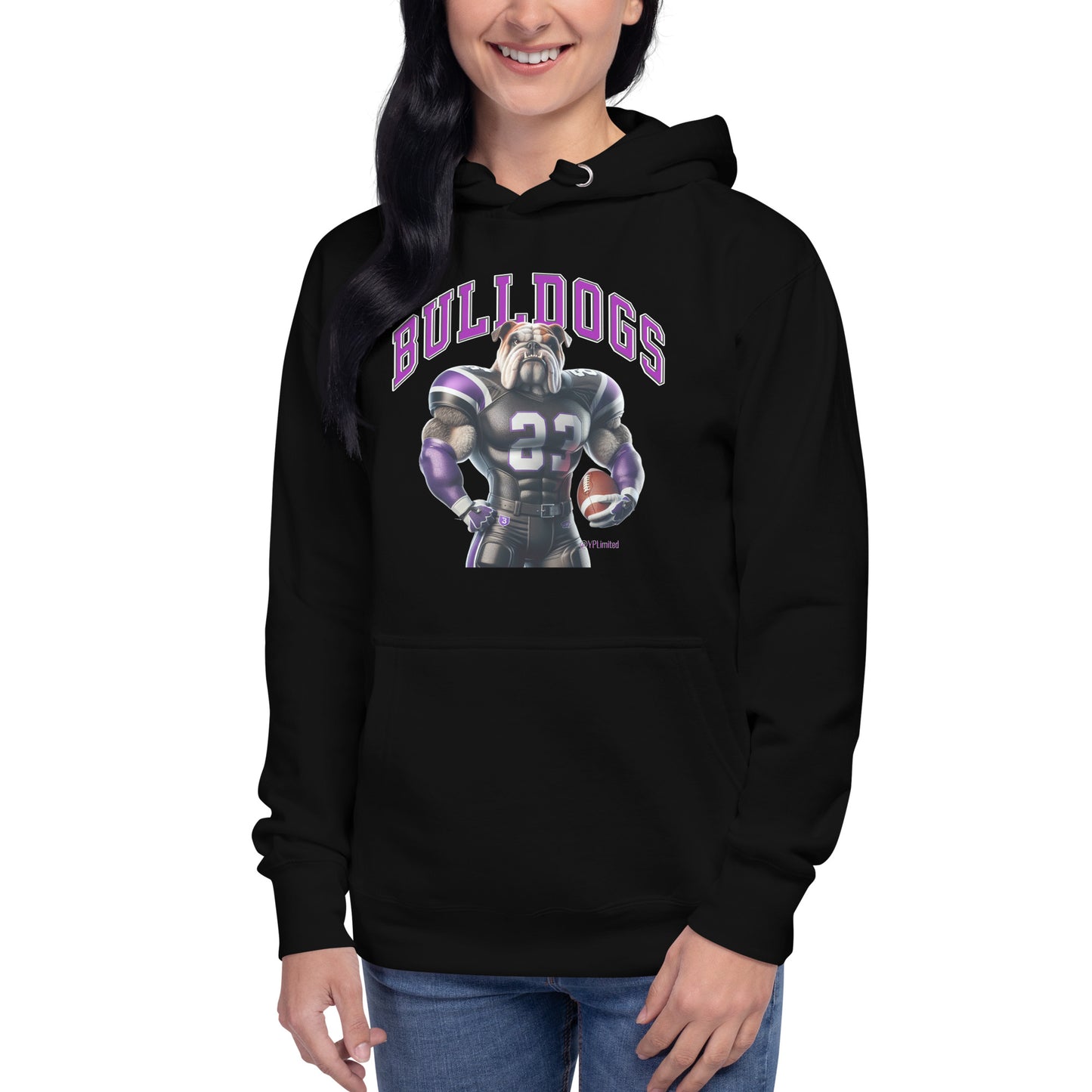 Bulldog Football Unisex Hoodie
